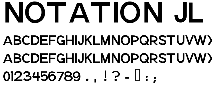Notation JL font